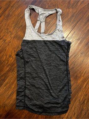 Reebok Grey Two-Tone Racerback Tank Top